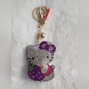Hello Kitty Rhinestone Berry Keychain Bag Charm